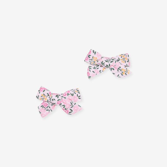 Meadow Haze Pointelle Mini Bow Hair Clips