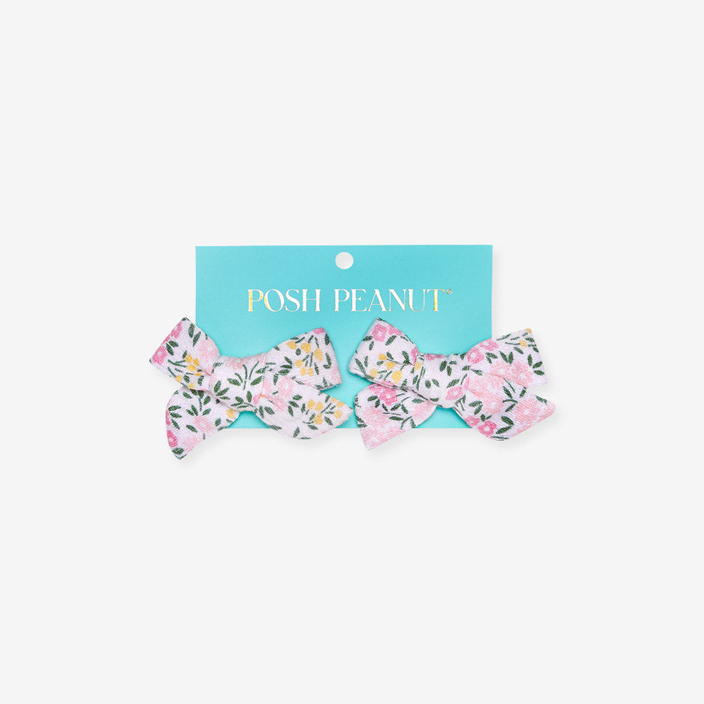 Meadow Haze Pointelle Mini Bow Hair Clips