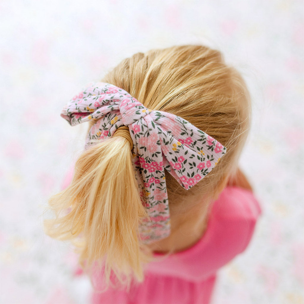Meadow Haze Pointelle Luxe Bow Hair Clip