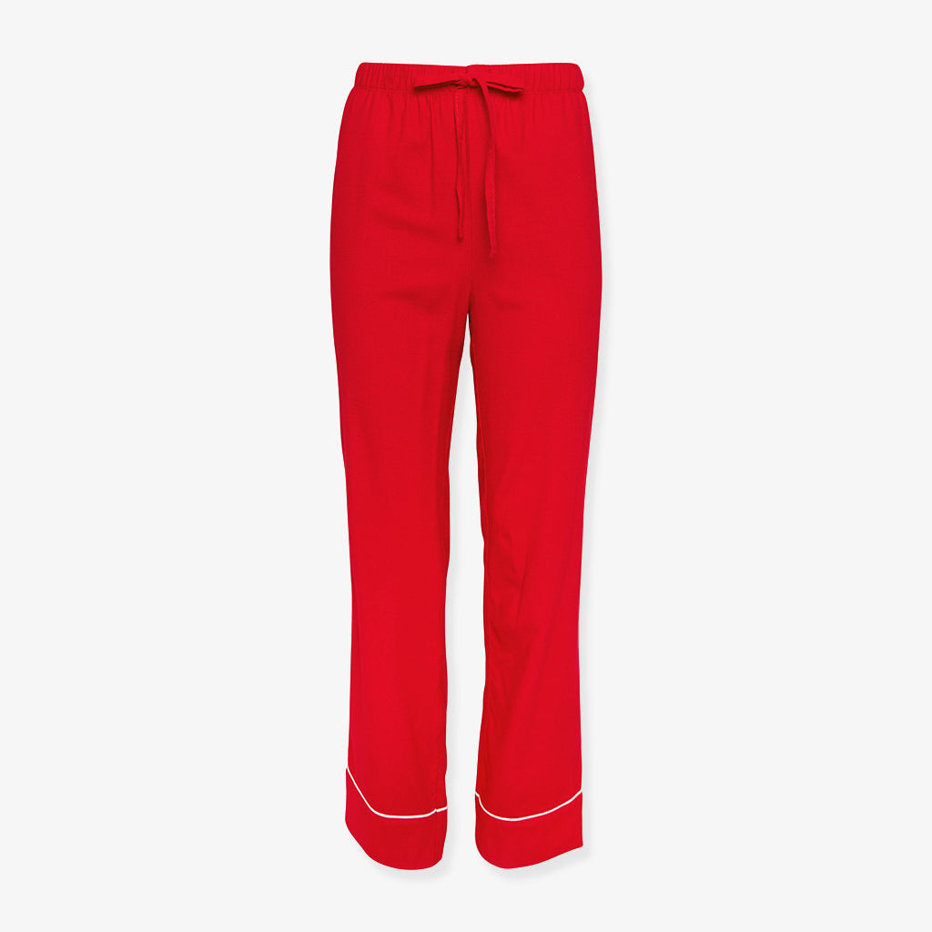 Garnet Red Women's Flannelette Luxe Pajama Set