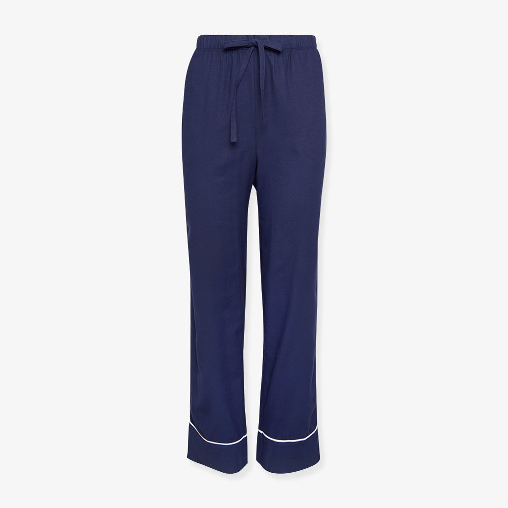 Navy Women's Flannelette Luxe Pajama Set