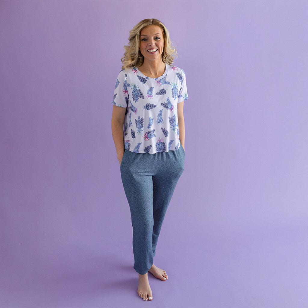 Indigo Denim Women's French Terry Joggers
