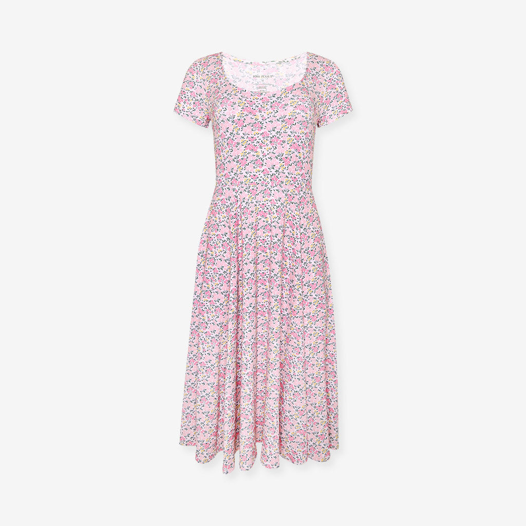 Meadow Haze Pointelle Women's Scoop Midi Dress