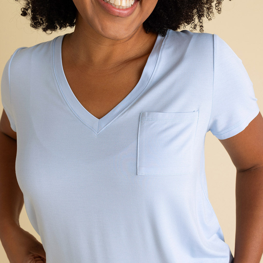 Periwinkle Women's V-Neck Tee