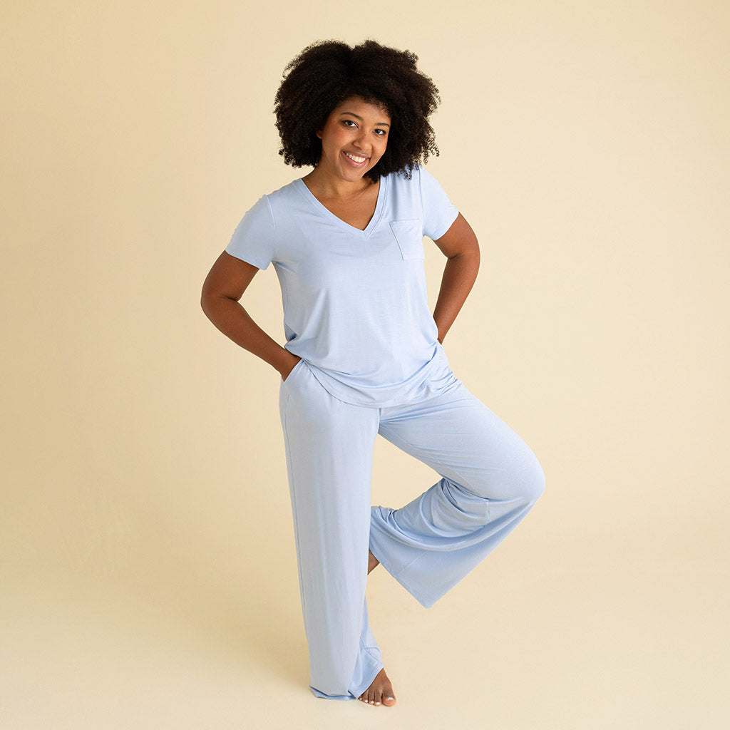 Periwinkle Women's V-Neck Tee