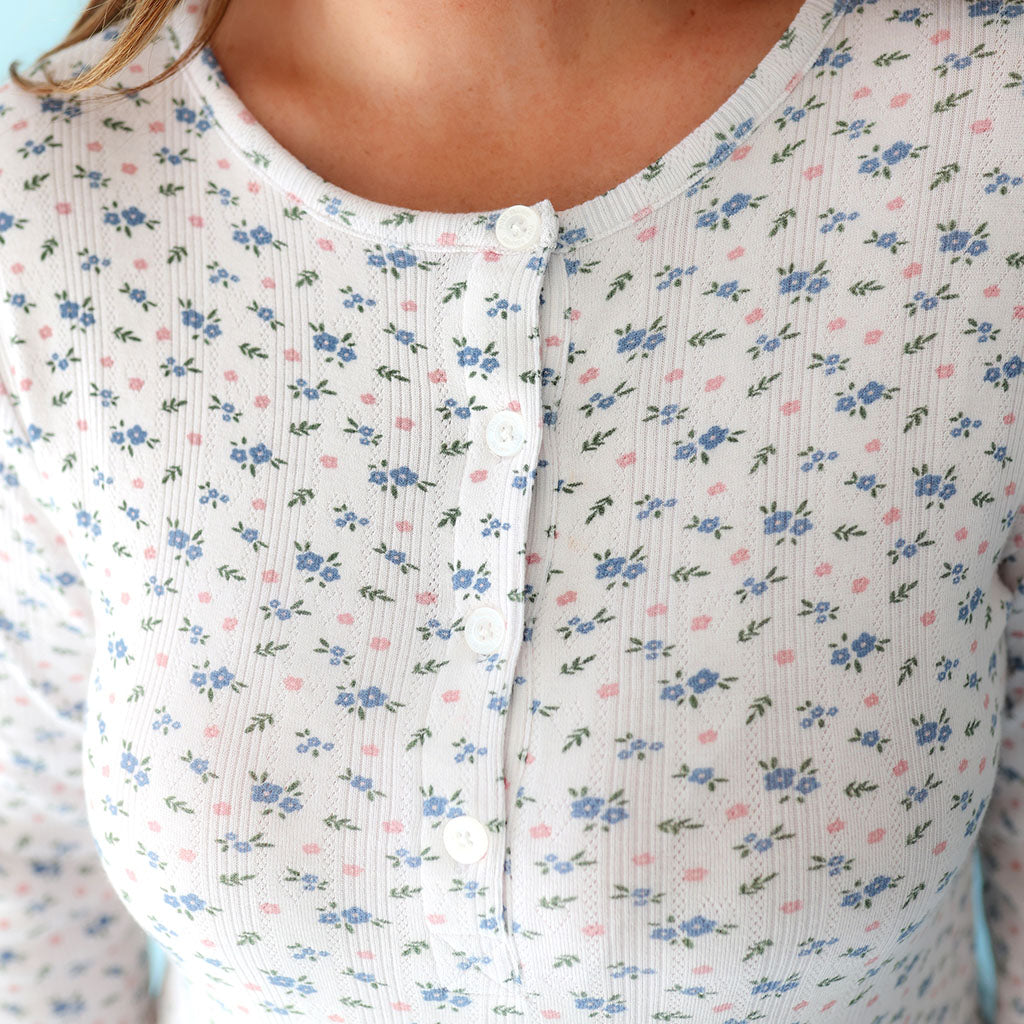 Camberly Women's Pointelle Henley Top