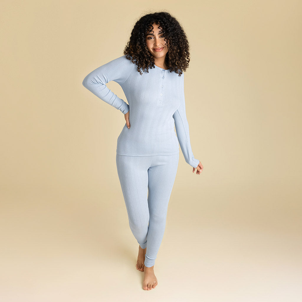 Periwinkle Women's Pointelle Leggings