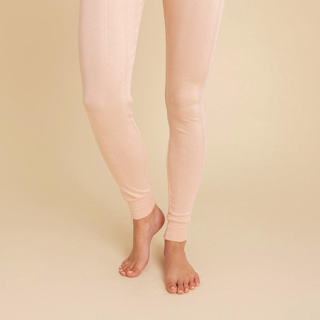 Dusty Blush Women's Pointelle Leggings