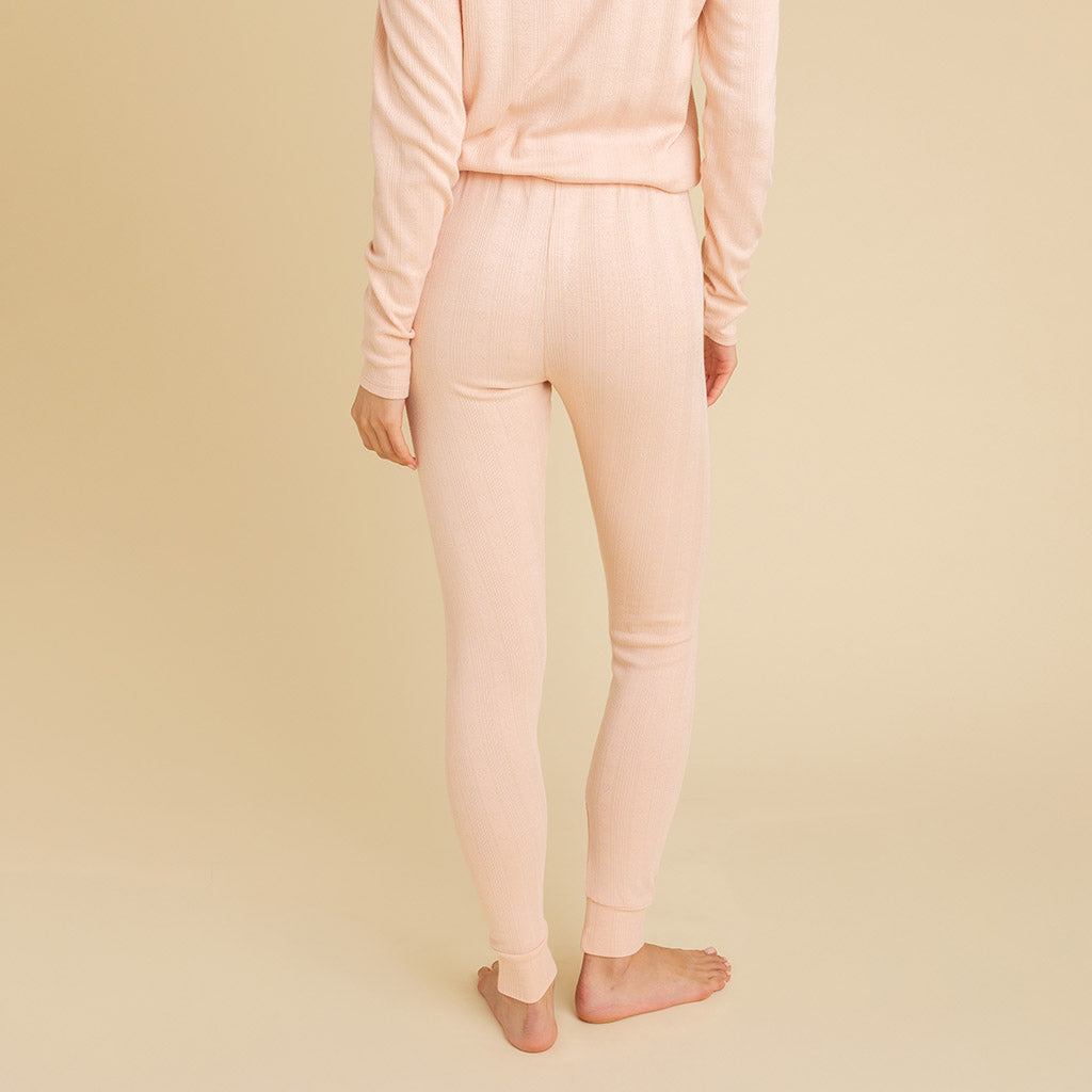 Dusty Blush Women's Pointelle Leggings