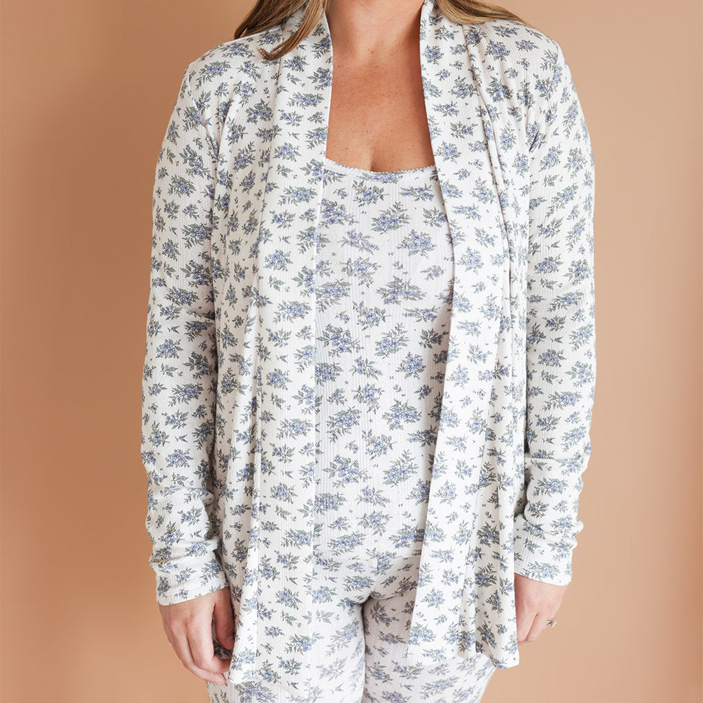 Esmerelda Women's Pointelle Fly Away Cardigan