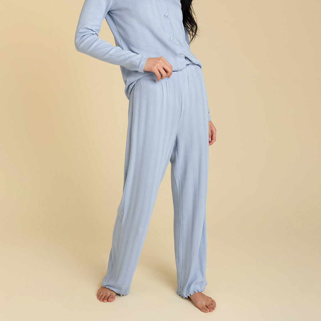 Periwinkle Women's Pointelle Pants