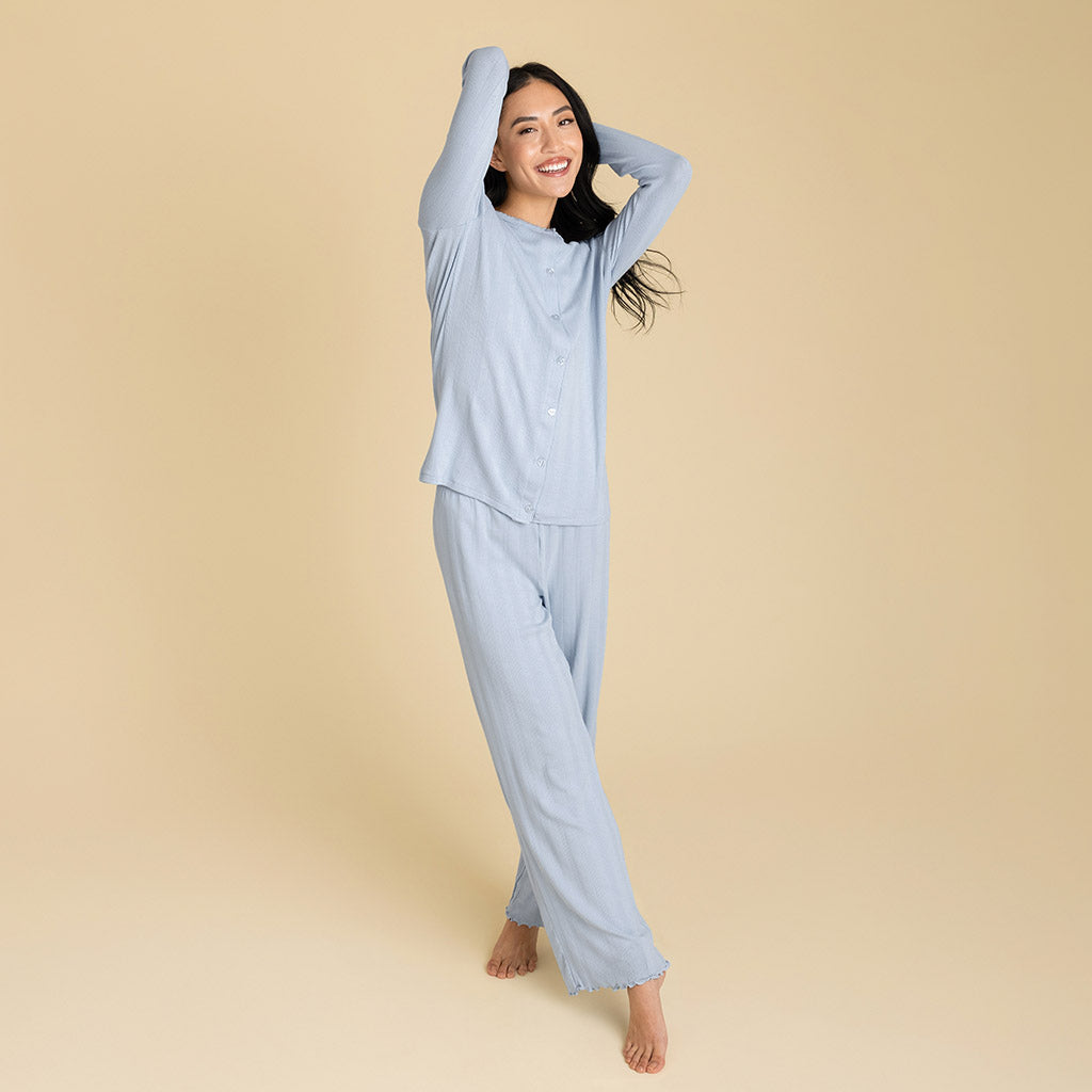 Periwinkle Women's Pointelle Pants