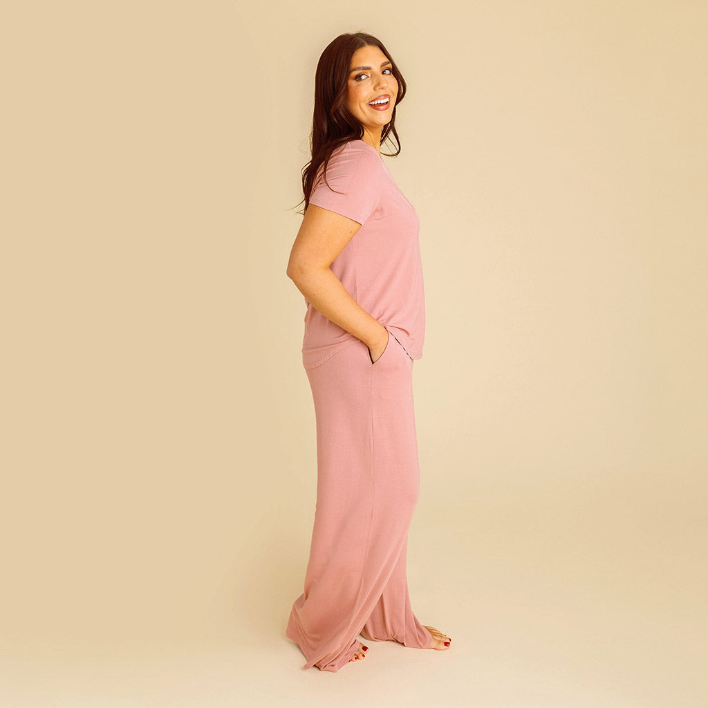 Dusty Rose Women's Puddle Pants
