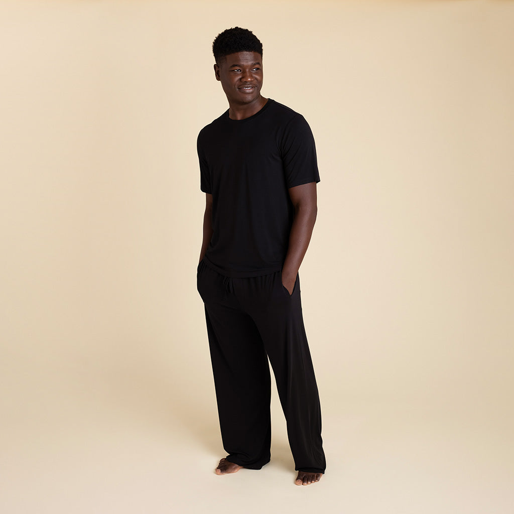 Men's Black Relaxed Lounge Pants