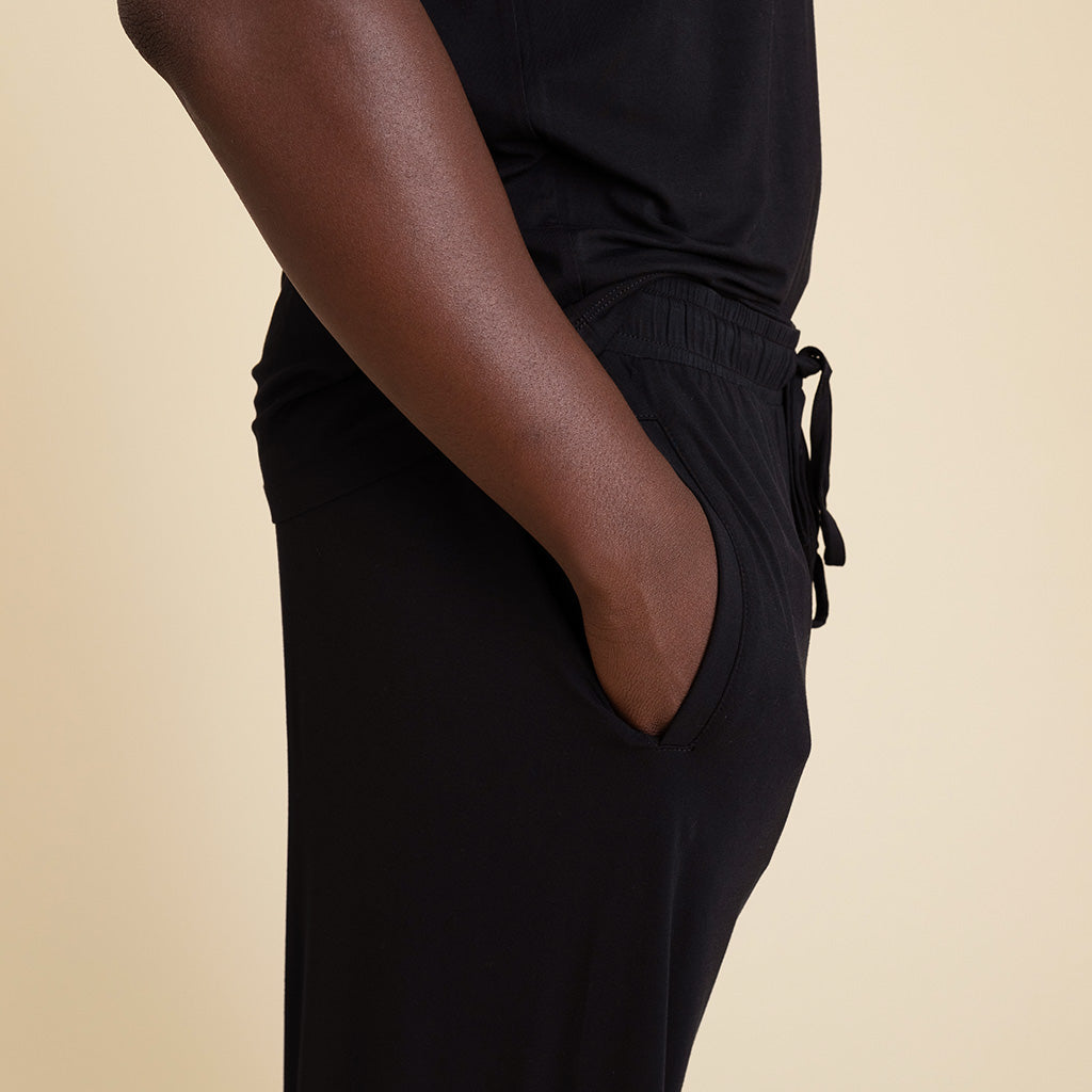 Men's Black Relaxed Lounge Pants