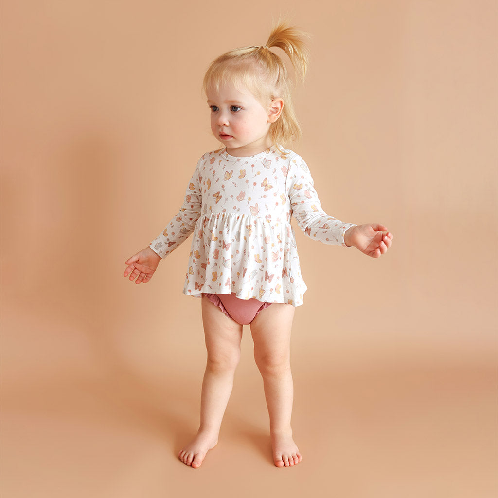 Kelcie Peplum Ruffled Bummie Set