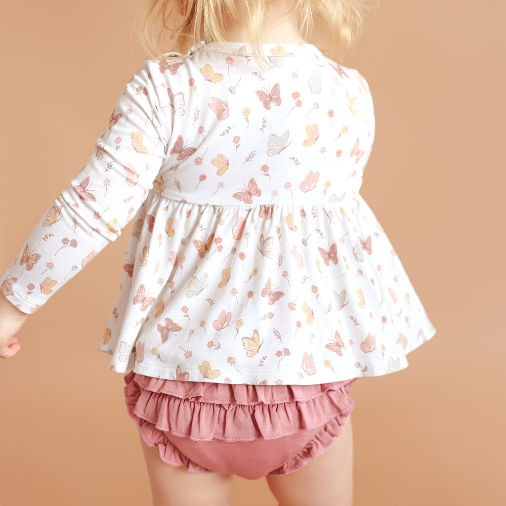 Kelcie Peplum Ruffled Bummie Set