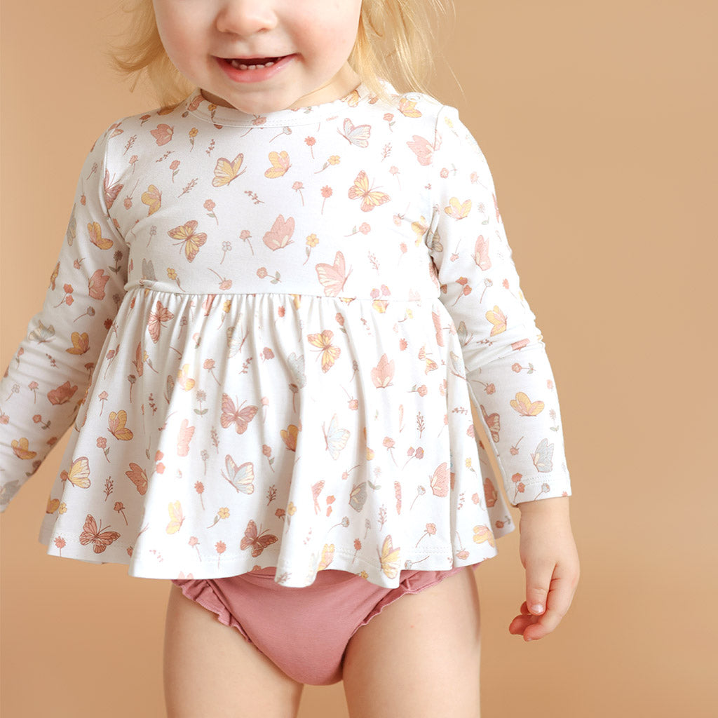 Kelcie Peplum Ruffled Bummie Set