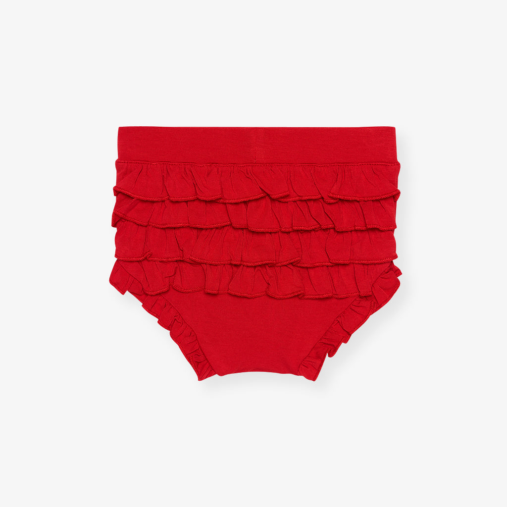 Pere Noel Peplum Ruffled Bummie Set