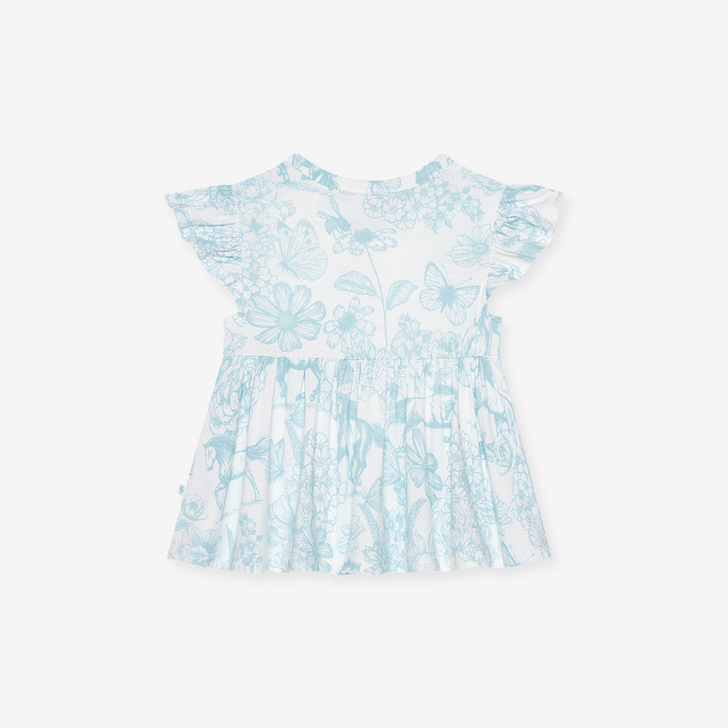 Charlotte Anne Ruffled Cap Sleeve Peplum Ruffled Bummie Set