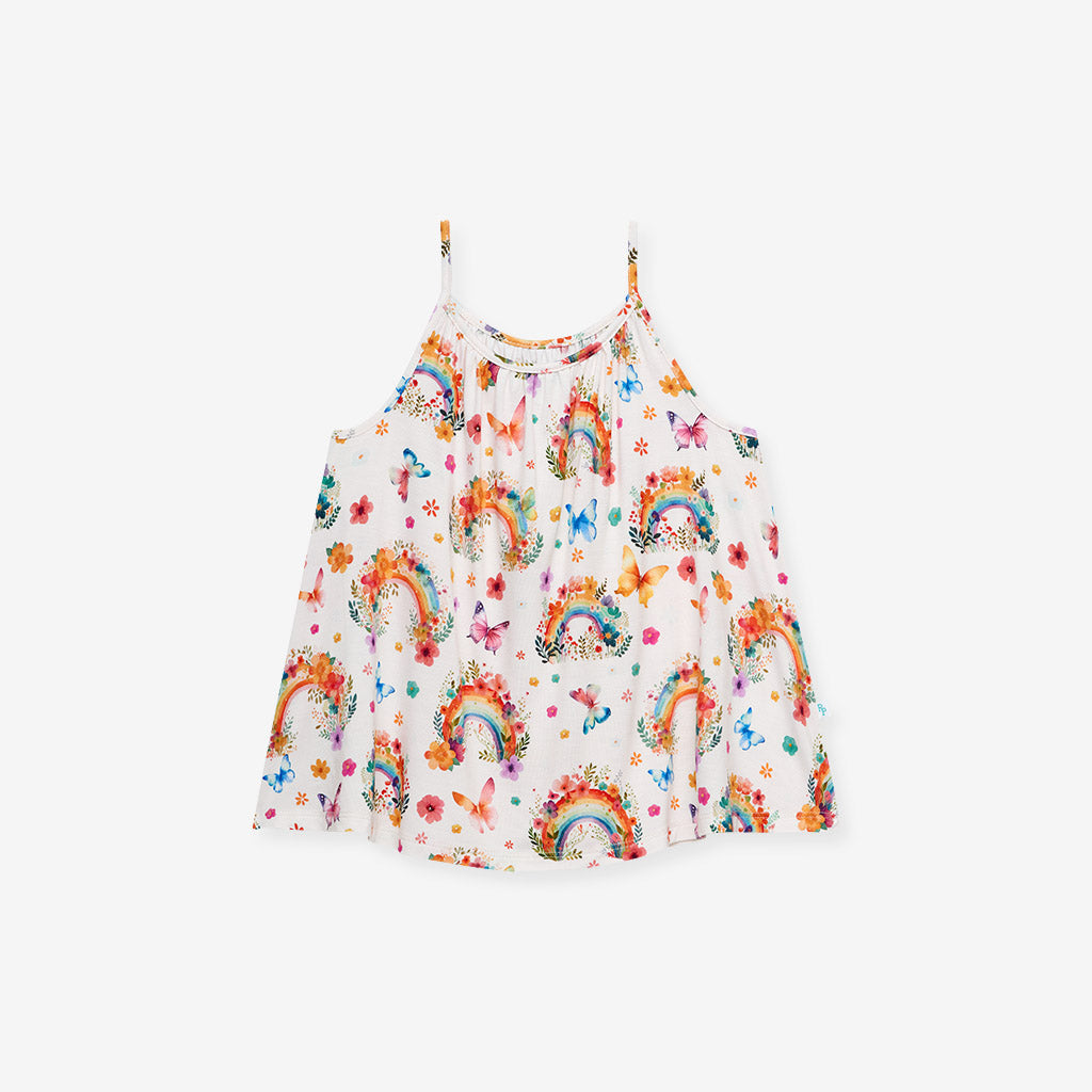 Lucky Rainbow Tank Ruffled Short Set