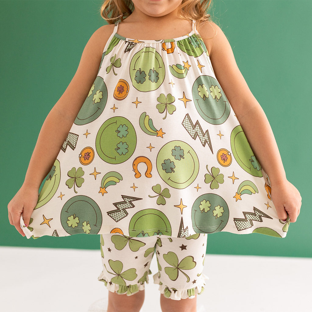 Ronan Tank Ruffled Short Set