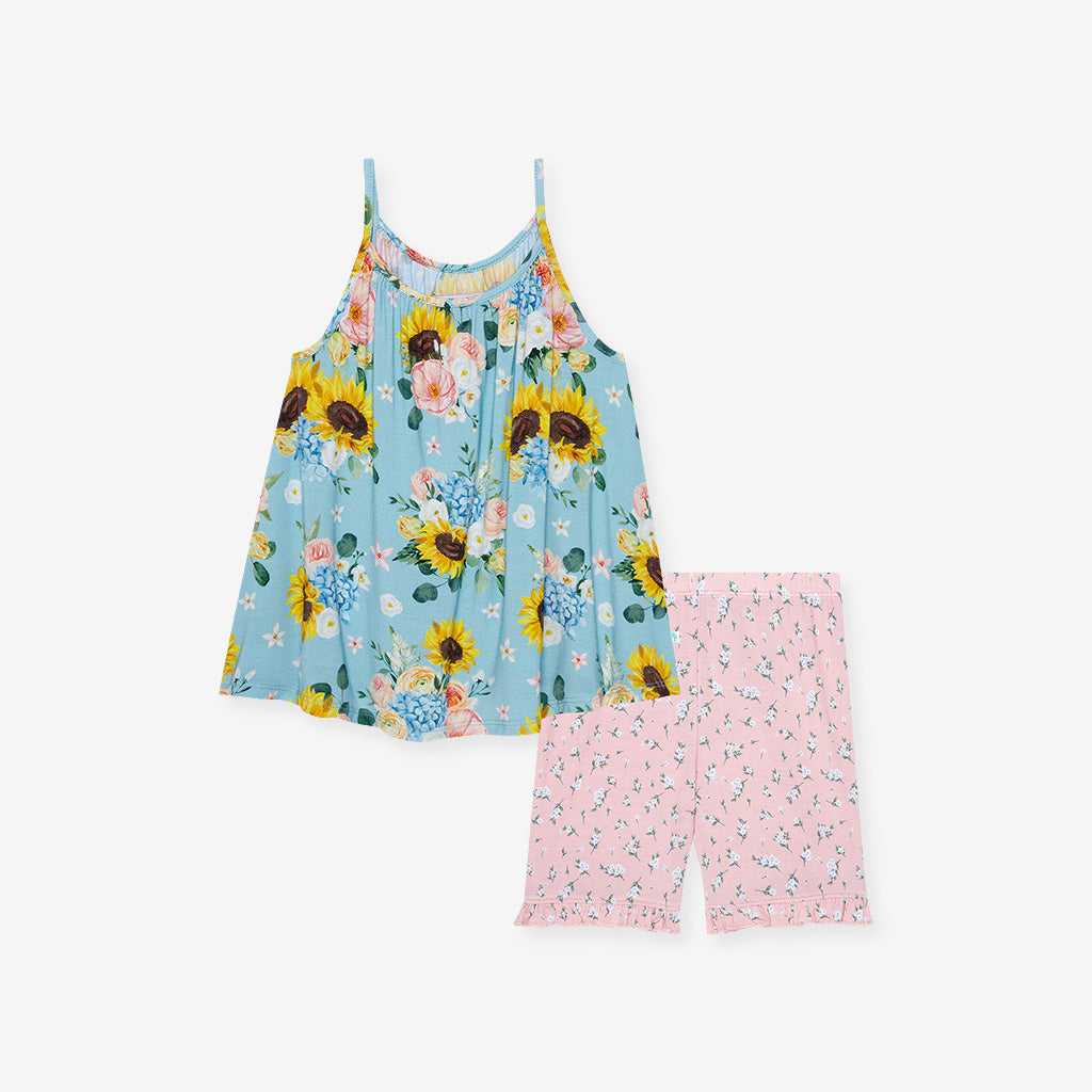 Teresa Marie Sleeveless Top Ruffled Short Set