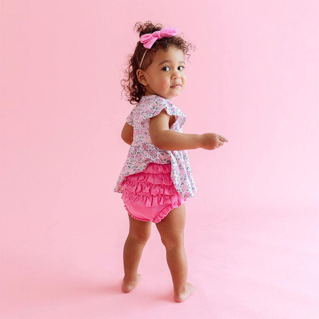 Meadow Haze Pointelle Peplum Bummie Set