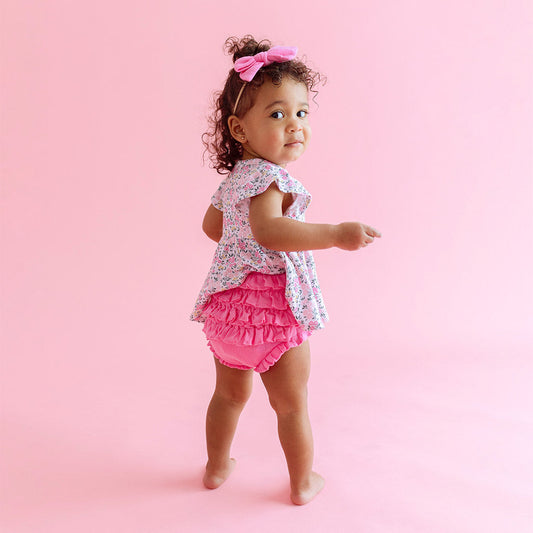 Meadow Haze Pointelle Peplum Bummie Set