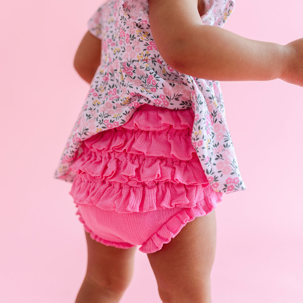 Meadow Haze Pointelle Peplum Bummie Set
