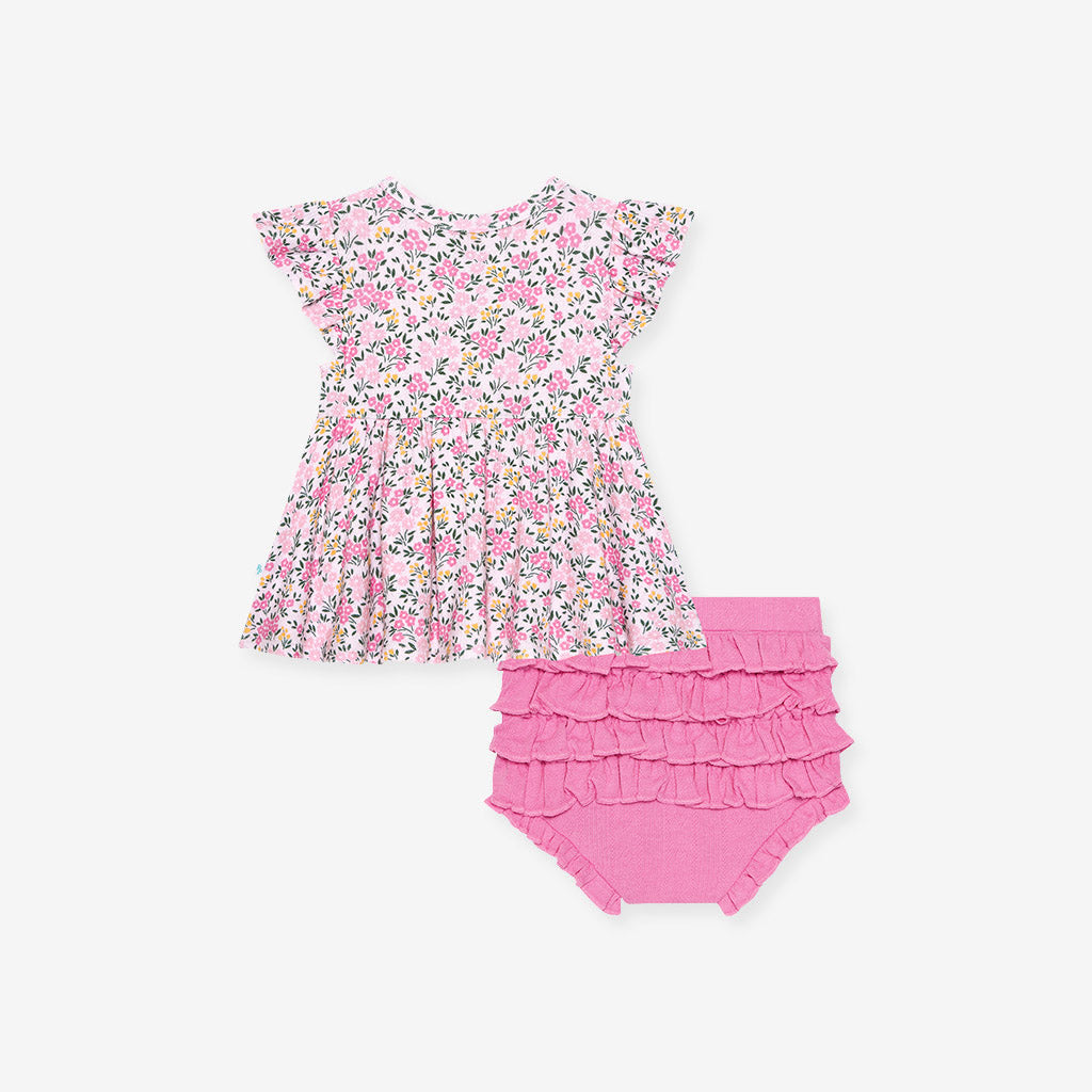 Meadow Haze Pointelle Peplum Bummie Set