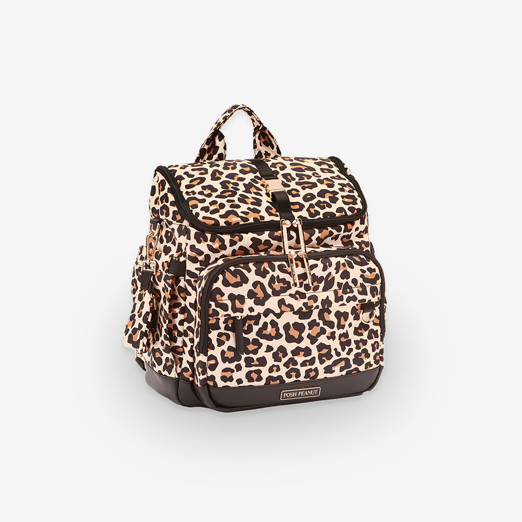 Lana Leopard Tan Diaper Bag