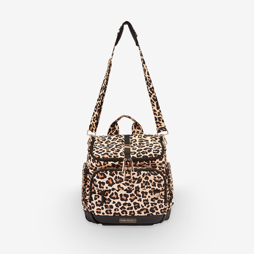 Lana Leopard Tan Diaper Bag