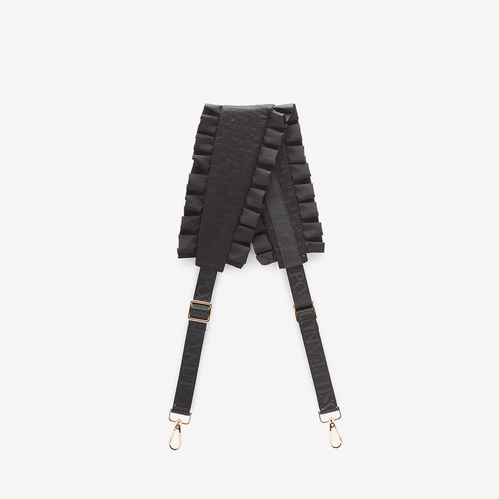 Posh Quilted Ruffled Shoulder Strap