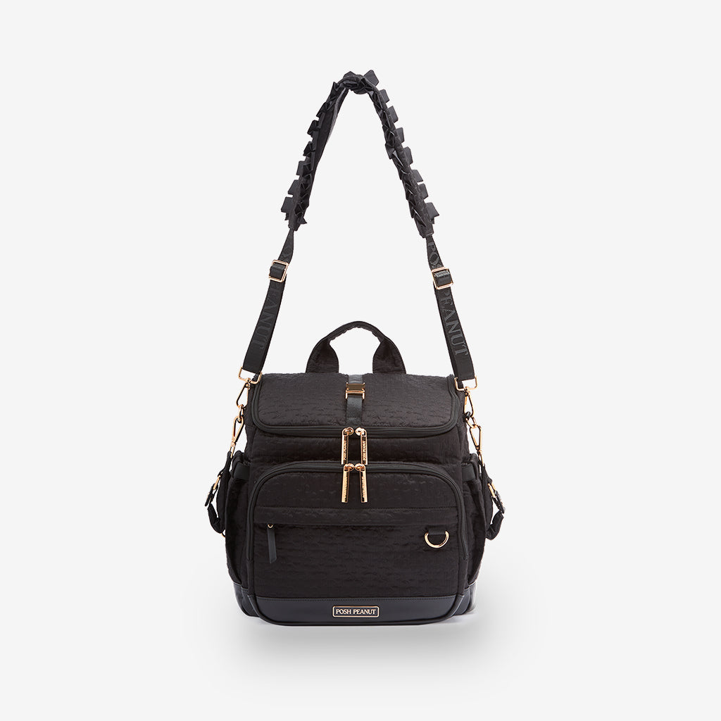 Posh Quilted Ruffled Shoulder Strap