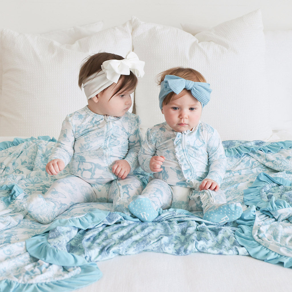 Charlotte Anne & Ava Jane Ruffled Luxe Patoo® Blanket