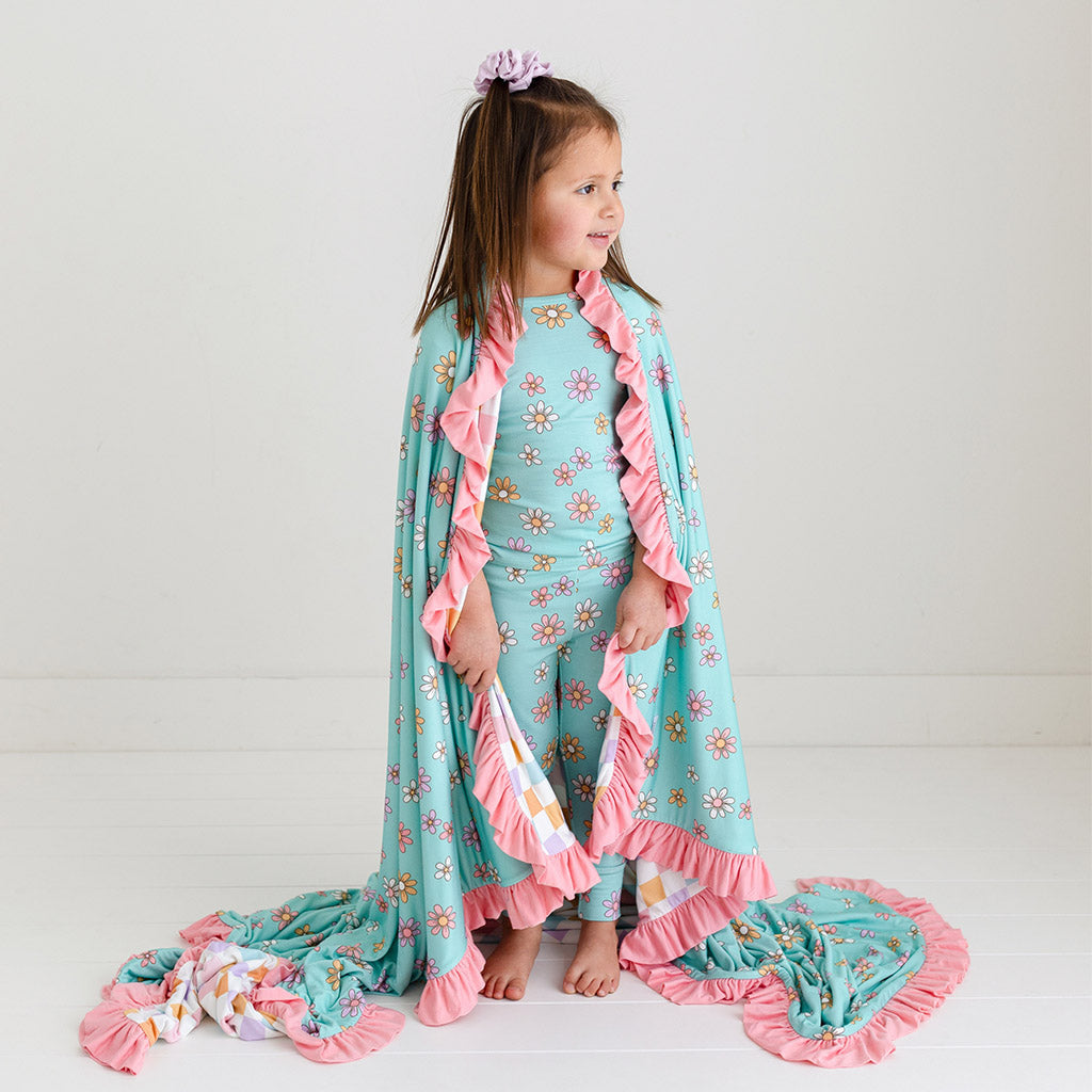 Donna & Andy Rose Ruffled Luxe Patoo® Blanket