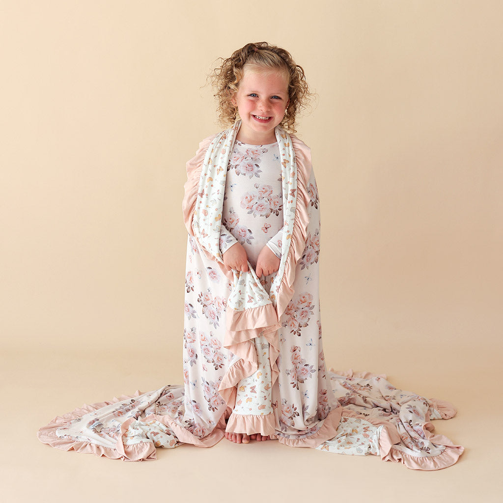 Joy Anne & Kelcie Ruffled Luxe Patoo® Blanket