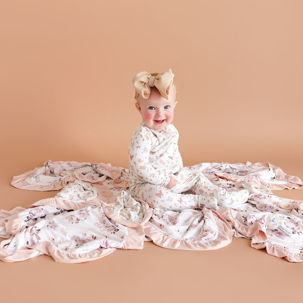 Joy Anne & Kelcie Ruffled Luxe Patoo® Blanket