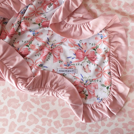 Loraine & Starry Pink Ruffled Luxe Patoo® Blanket