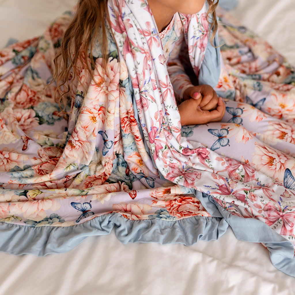 Tindra & Loraine Ruffled Luxe Patoo® Blanket