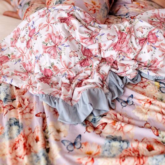 Tindra & Loraine Ruffled Luxe Patoo® Blanket
