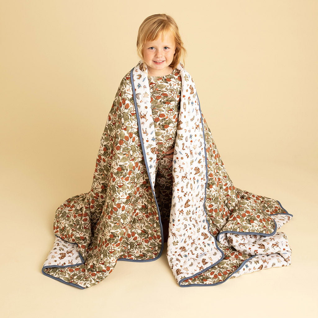 Iridessa & Wilda Reversible Quilted Patoo® Blanket