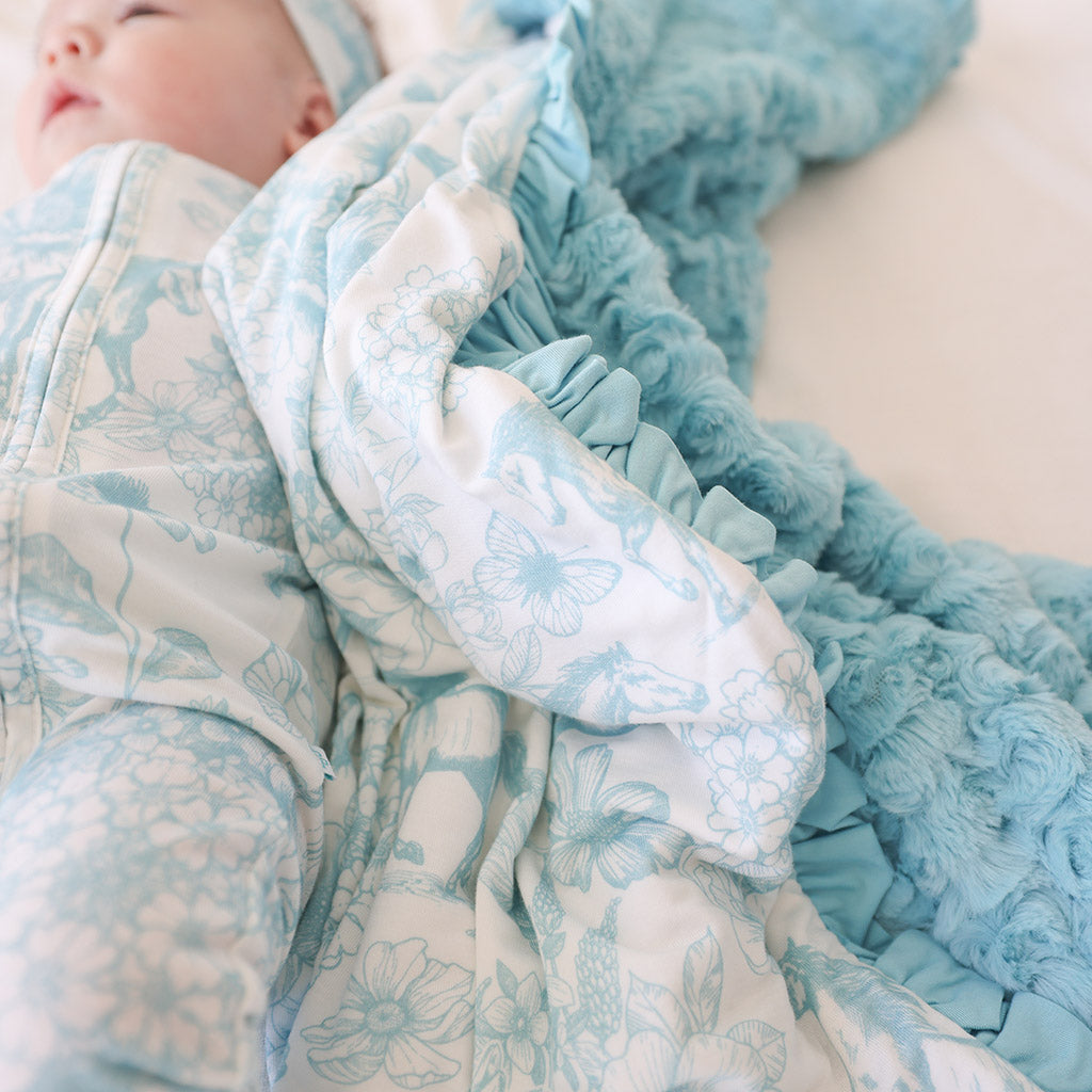 Charlotte Anne Minky Ruffled Luxette Patoo® Blanket