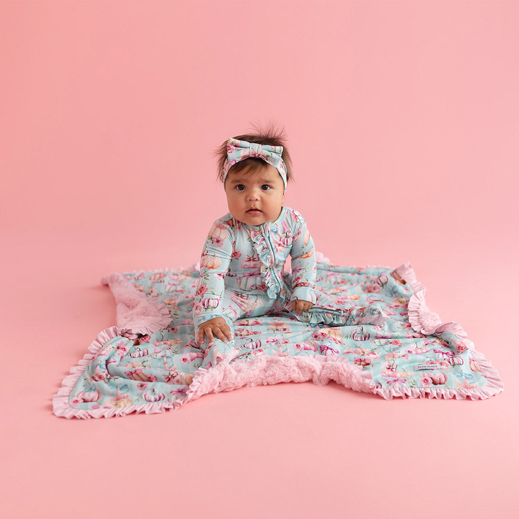 Edie Minky Ruffled Luxette Patoo® Blanket