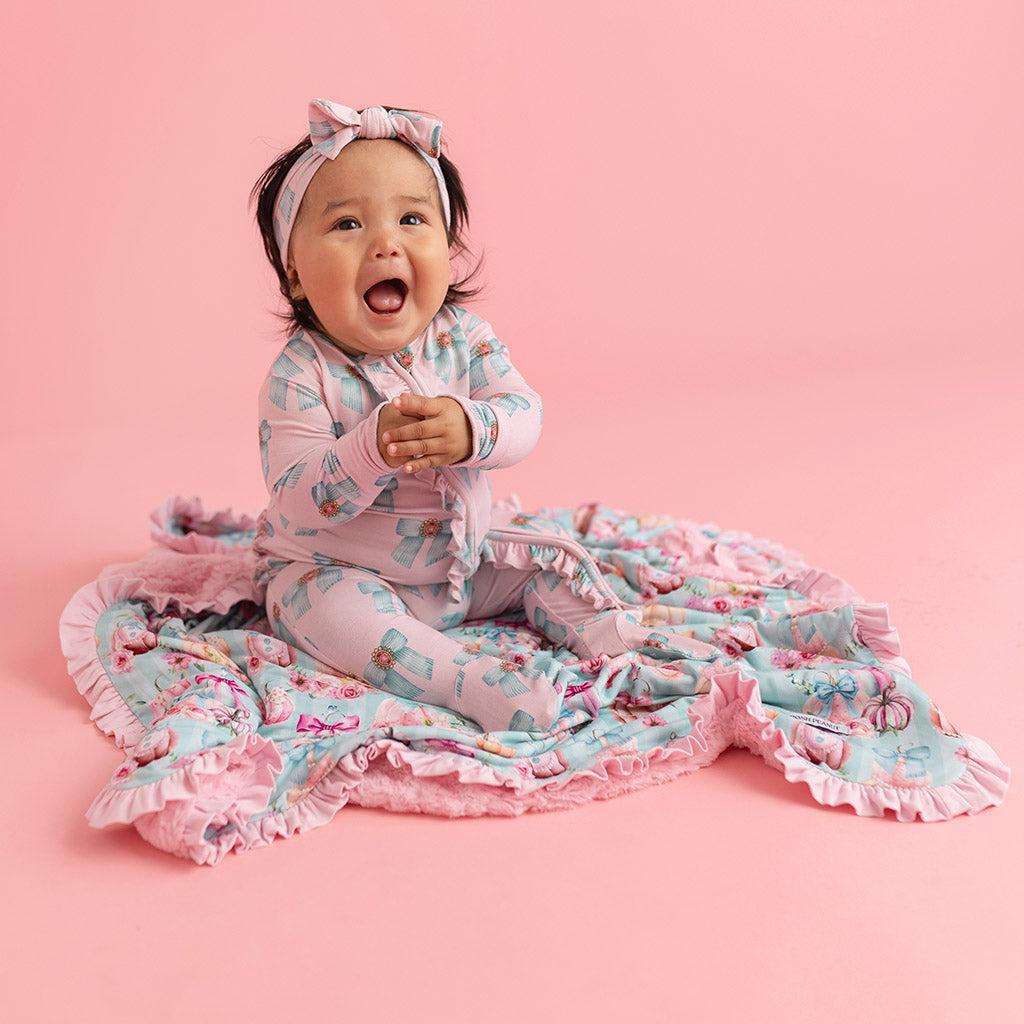 Edie Minky Ruffled Luxette Patoo® Blanket