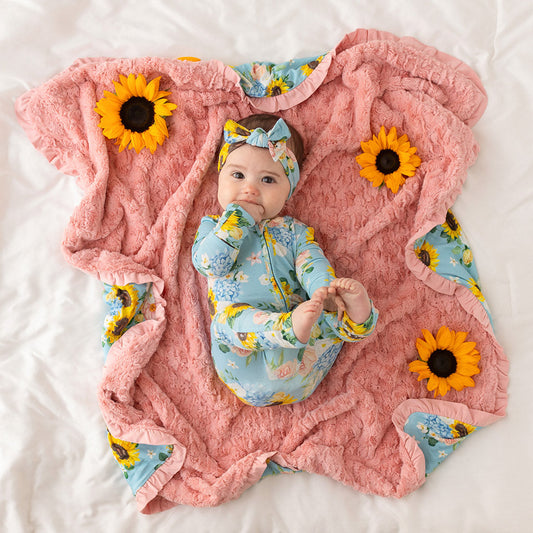 Teresa Marie Minky Ruffled Luxette Patoo® Blanket