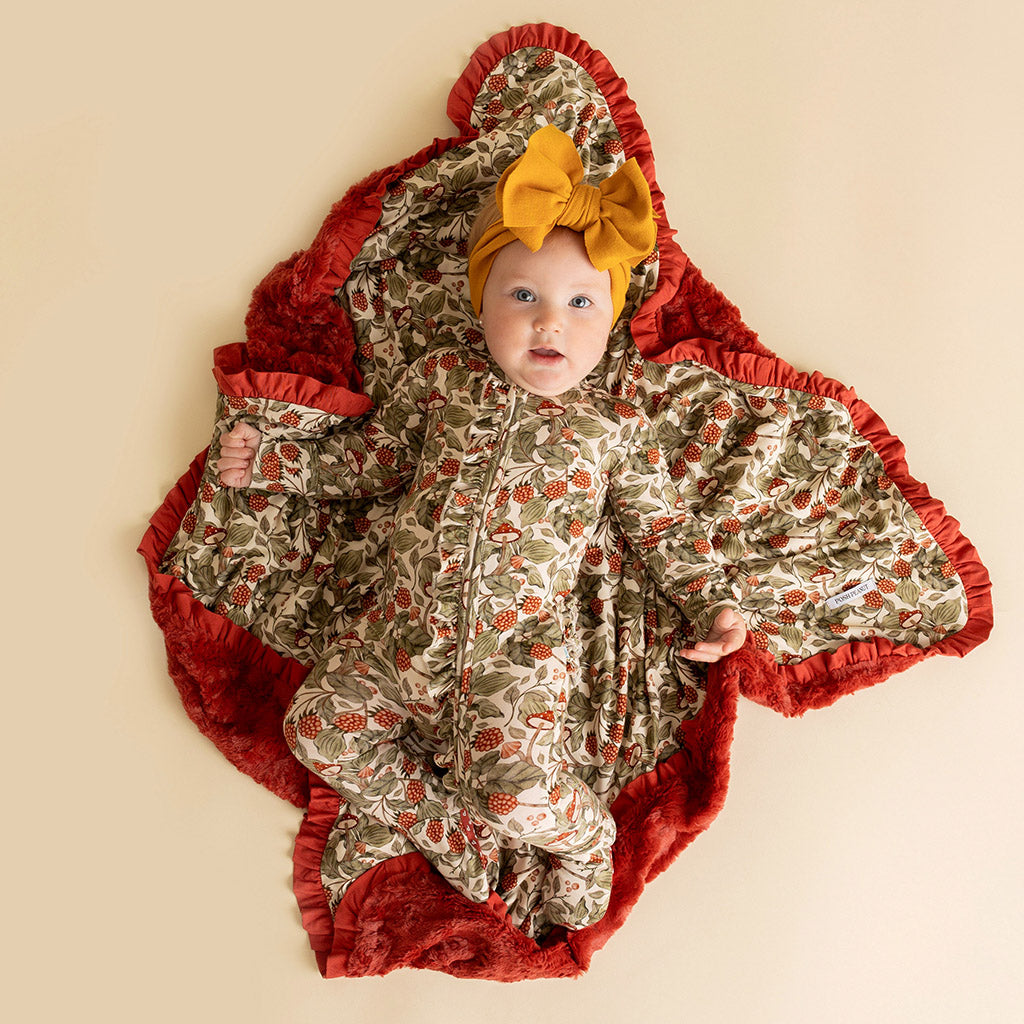 Wilda Minky Ruffled Luxette Patoo® Blanket