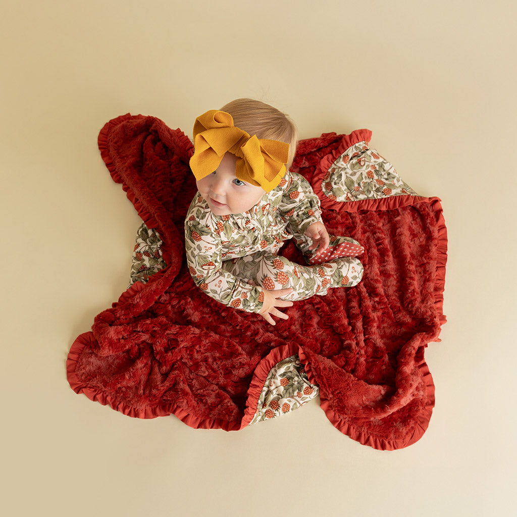 Wilda Minky Ruffled Luxette Patoo® Blanket