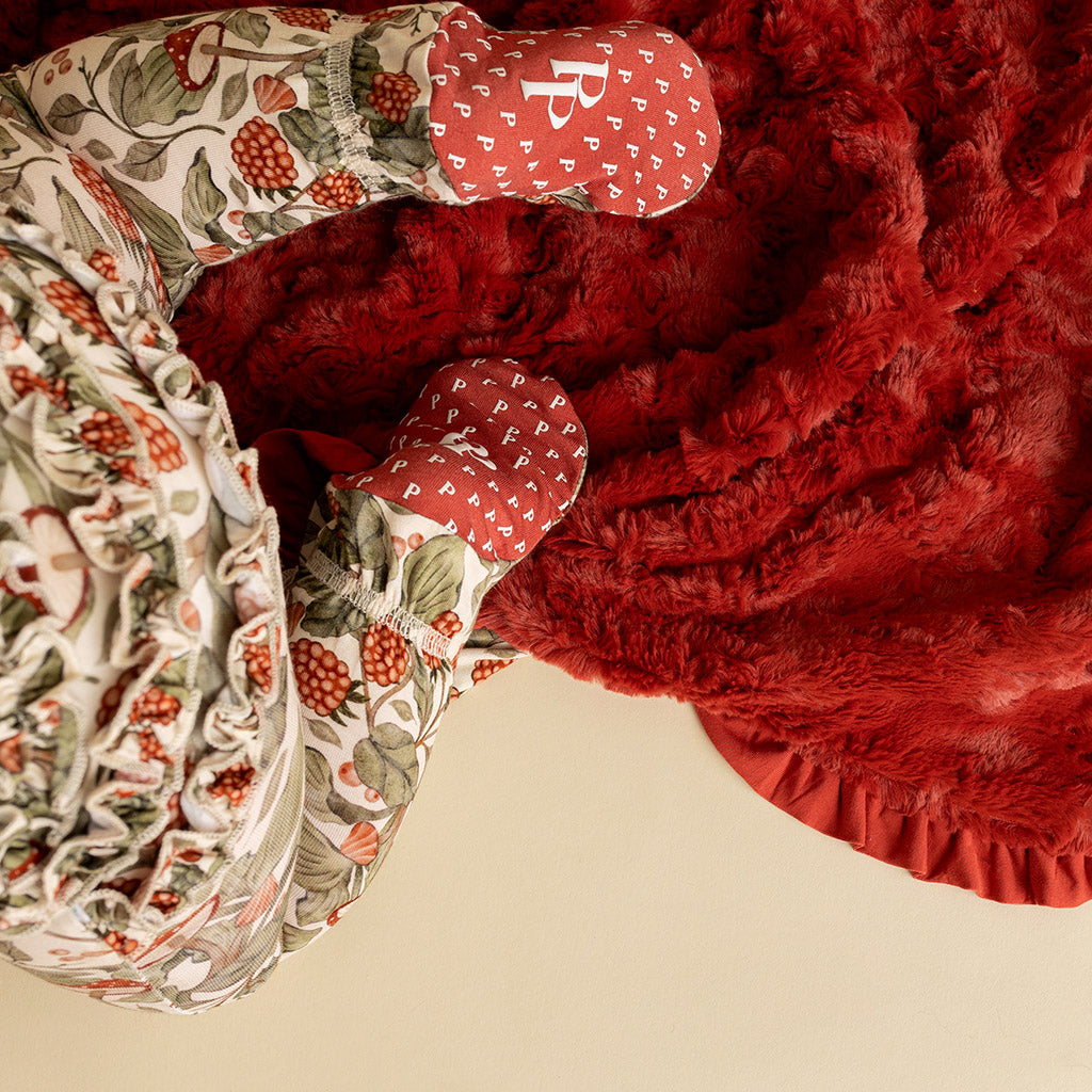 Wilda Minky Ruffled Luxette Patoo® Blanket